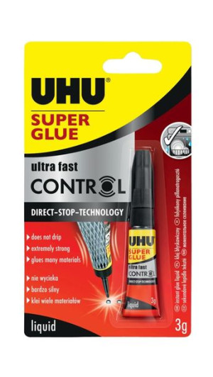 Klej Uhu Super Glue Ultra Fast Control Tubka 3g 4026700360158