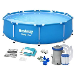 Basen stelażowy okrągły Bestway 3,05m x 0,76m 56679 Kompletny zestaw