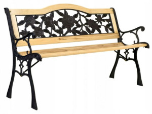 Stalowa Ławka Ogrodowa Ławeczka Parkowa 120cm