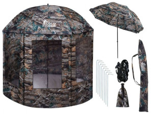 Parasol Wędkarski Namiot Z Osłoną Maskujący 220cm