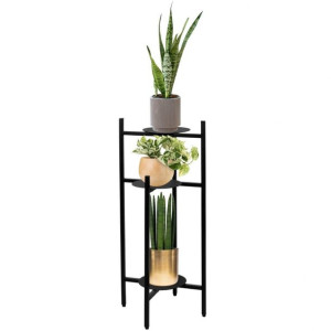 Kwietnik Metalowy Stojak Na 3 Kwiaty Loft 80x36cm