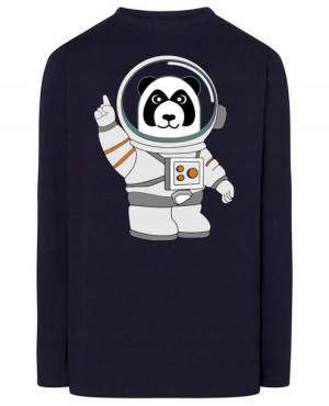 Longsleeve męski nadruk Panda Astronauta r.4XL