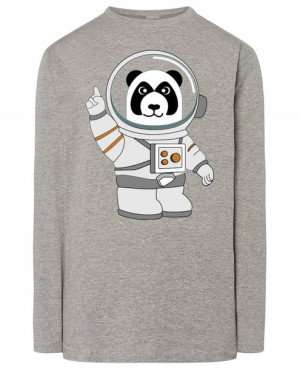 Longsleeve męski nadruk Panda Astronauta r.L