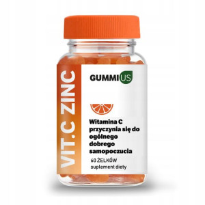 GUMMIUS witamina C Cynk Żelki bez cukru 60 szt