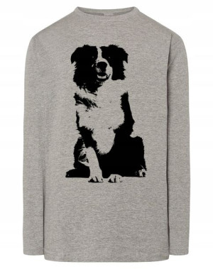 Longsleeve męski nadruk pies Border Collie r.4XL