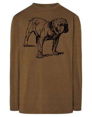 Longsleeve męski nadruk pies BULLDOG r.L