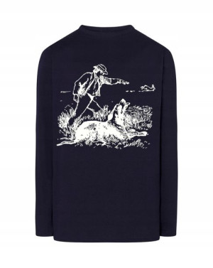 Longsleeve męski nadruk PIES POLOWANIE r.XXL
