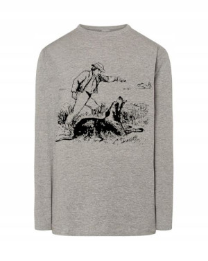 Longsleeve męski nadruk PIES POLOWANIE r.XXL