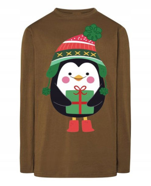 Longsleeve męski nadruk Pingwin Rozm.3XL