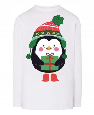 Longsleeve męski nadruk Pingwin Rozm.L