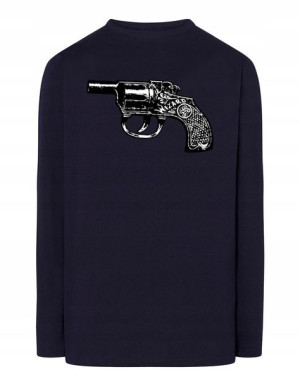 Longsleeve męski nadruk PISTOLET REWOLWER r.3XL