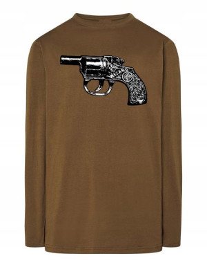 Longsleeve męski nadruk PISTOLET REWOLWER r.L