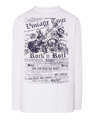 Longsleeve męski nadruk plakat ROCK’n ROLL r.S