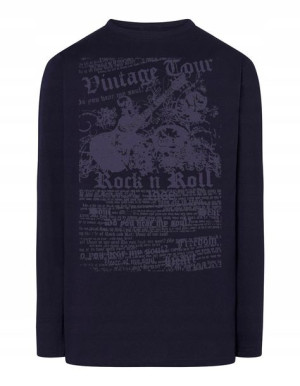 Longsleeve męski nadruk plakat ROCK’n ROLL r.S