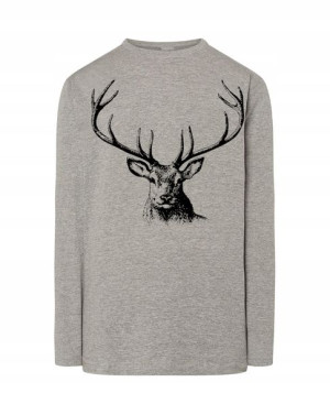 Longsleeve męski nadruk POROŻE JELEŃ r.4XL