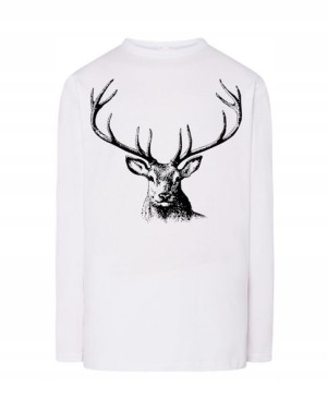 Longsleeve męski nadruk POROŻE JELEŃ r.XS