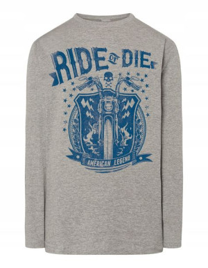 Longsleeve męski nadruk Ride or Die r.5XL