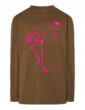 Longsleeve męski nadruk Różowy FLAMING r.XS