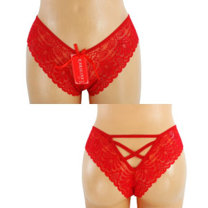 Stringi Damskie 1 Szt L Czerwony