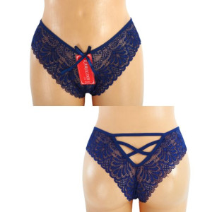 Stringi Damskie 1 Szt L Granatowy