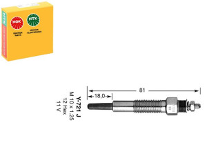 Świeca Żarowa Kia Retona 2.0d 06.99-12.01 Ngk