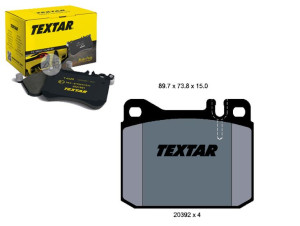 Klocki Hamulcowe Mercedes Przód W123 76-79 Textar