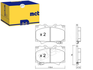 Klocki Hamulcowe Toyota Landcruiser 98- Metelli