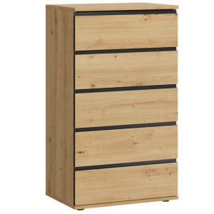 Komoda Szafka Seville 5s 60cm Dąb Artisan Wysoka Mafmeble