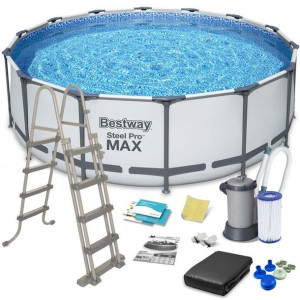 Basen stelażowy okrągły Bestway 4,88x1,22m 5612Z Kompletny zestaw