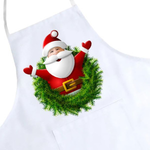 Fartuch Kuchenny Świąteczny Prezent Mikołaj