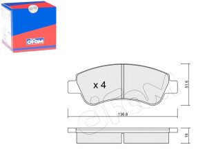 Klocki Hamulcowe Peugeot 307 1.4i 01- Cifam