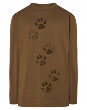 Longsleeve męski nadruk Ślady łap Łapy r.M