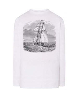 Longsleeve męski nadruk STATEK ŻEGLUGA r.3XL