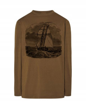 Longsleeve męski nadruk STATEK ŻEGLUGA r.3XL