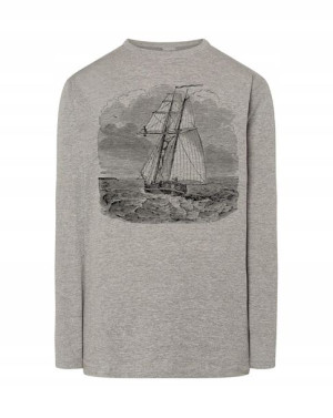 Longsleeve męski nadruk STATEK ŻEGLUGA r.S