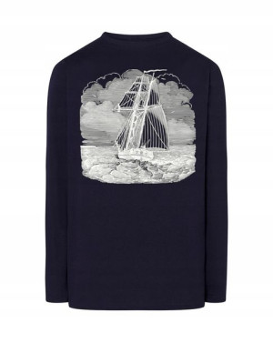 Longsleeve męski nadruk STATEK ŻEGLUGA r.XL
