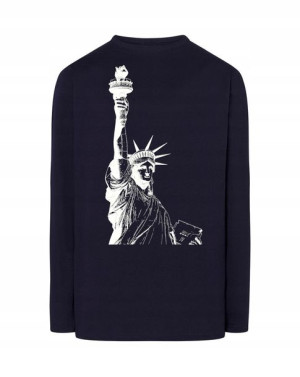 Longsleeve męski nadruk STATUA WOLNOŚCI r.5XL