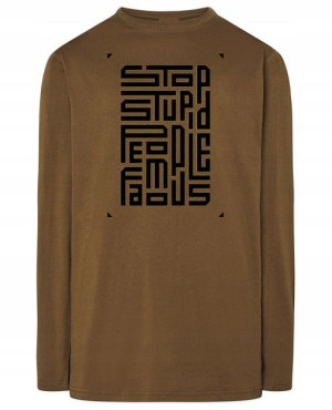 Longsleeve męski nadruk STOP STUPID PEOPLE r.M