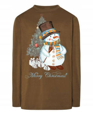 Longsleeve męski nadruk Świąteczny Bałwan Rozm.S