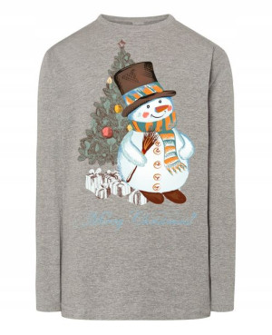 Longsleeve męski nadruk Świąteczny Bałwan Rozm.S