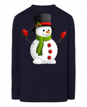 Longsleeve męski nadruk Świąteczny Bałwan Rozm.S