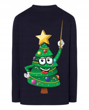 Longsleeve męski nadruk Święta Choinka Rozm.4XL