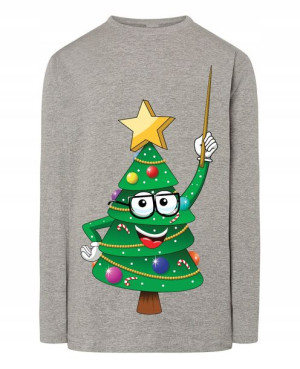 Longsleeve męski nadruk Święta Choinka Rozm.5XL