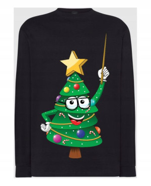 Longsleeve męski nadruk Święta Choinka Rozm.XXL