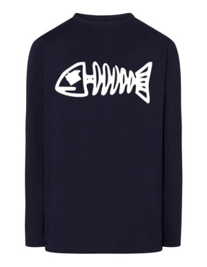 Longsleeve męski nadruk szkielet RYBA r.L