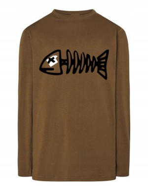 Longsleeve męski nadruk szkielet RYBA r.S
