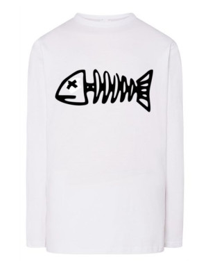 Longsleeve męski nadruk szkielet RYBA r.S