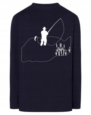 Longsleeve męski nadruk WĘDKARZ WĘDKOWANIE r.3XL