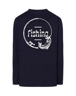 Longsleeve męski nadruk WĘDKOWANIE FISHING r.XS