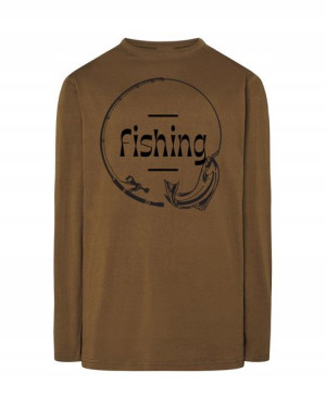 Longsleeve męski nadruk WĘDKOWANIE FISHING r.XS